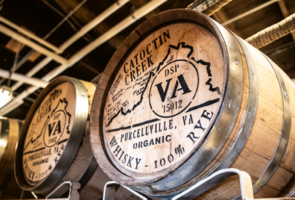 Two barrels of Catoctin Creek Whisky
