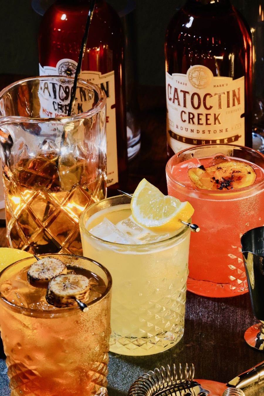 A collection of Catoctin Creek cocktails.