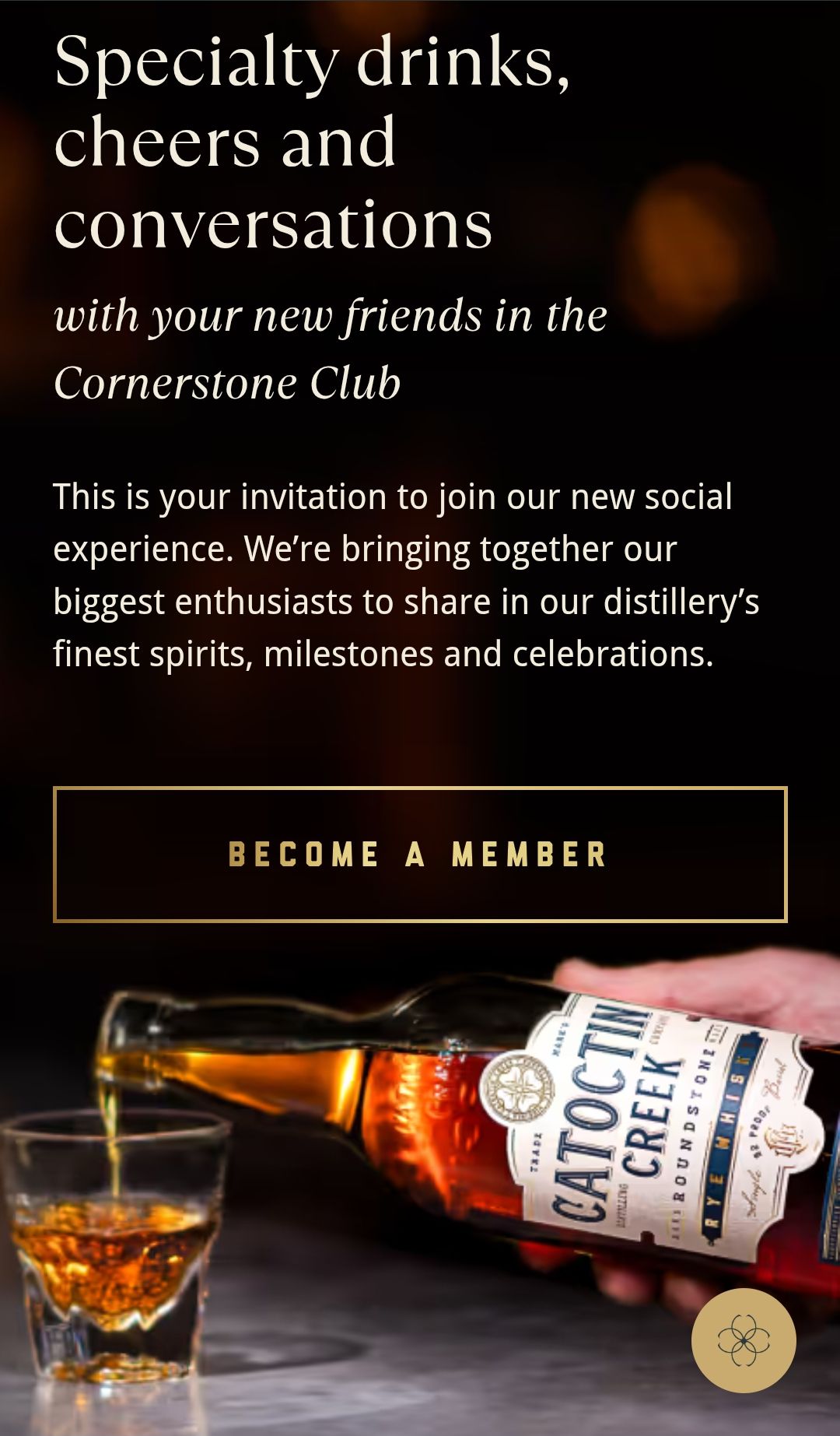 Specialty drinks, cheers and conversations.  Click to learn more.